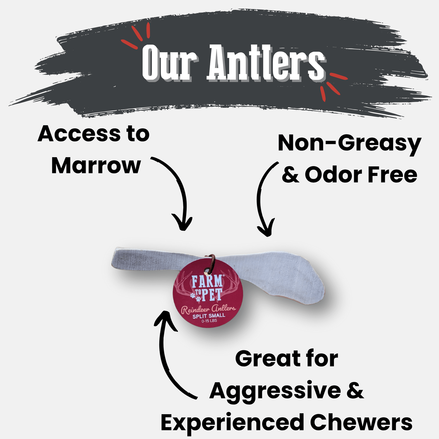 Reindeer Antler Dog Chews – Toughest Organic Chew | Whole & Split | Wild-Gathered Alaska