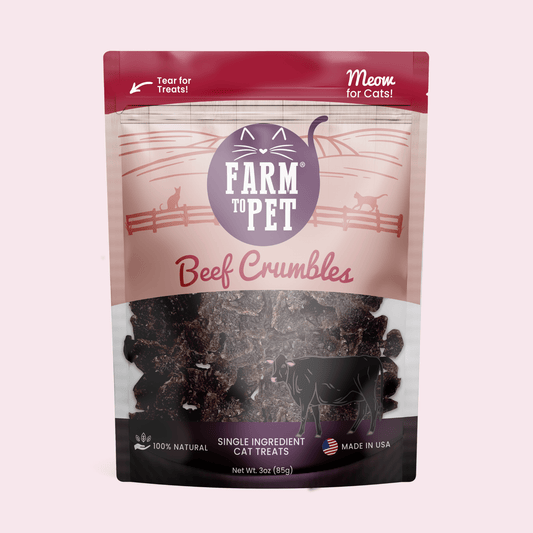 Beef Crumbles for Cats – Single-Ingredient Human-Grade Beef | Grain-Free | Made in USA
