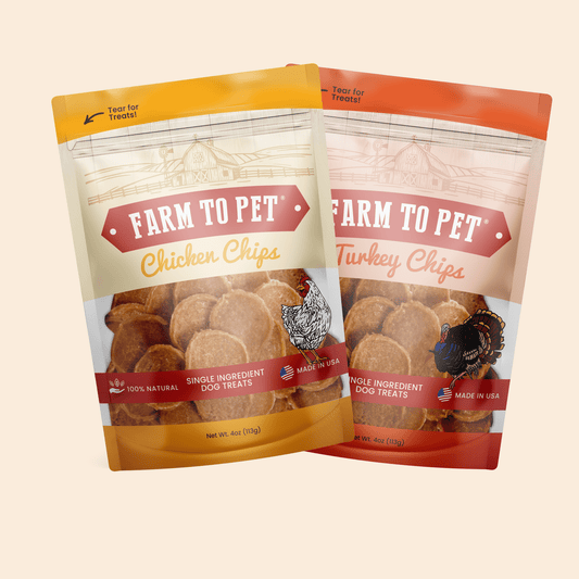 Turkey & Chicken Chip Dog Treat Duo – Single-Ingredient Poultry Value Pack | Made in USA