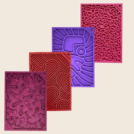 SodaPup Lick Mats for Cats & Small Dogs – Calming Enrichment | BPA-Free | Made in USA | 4 Styles