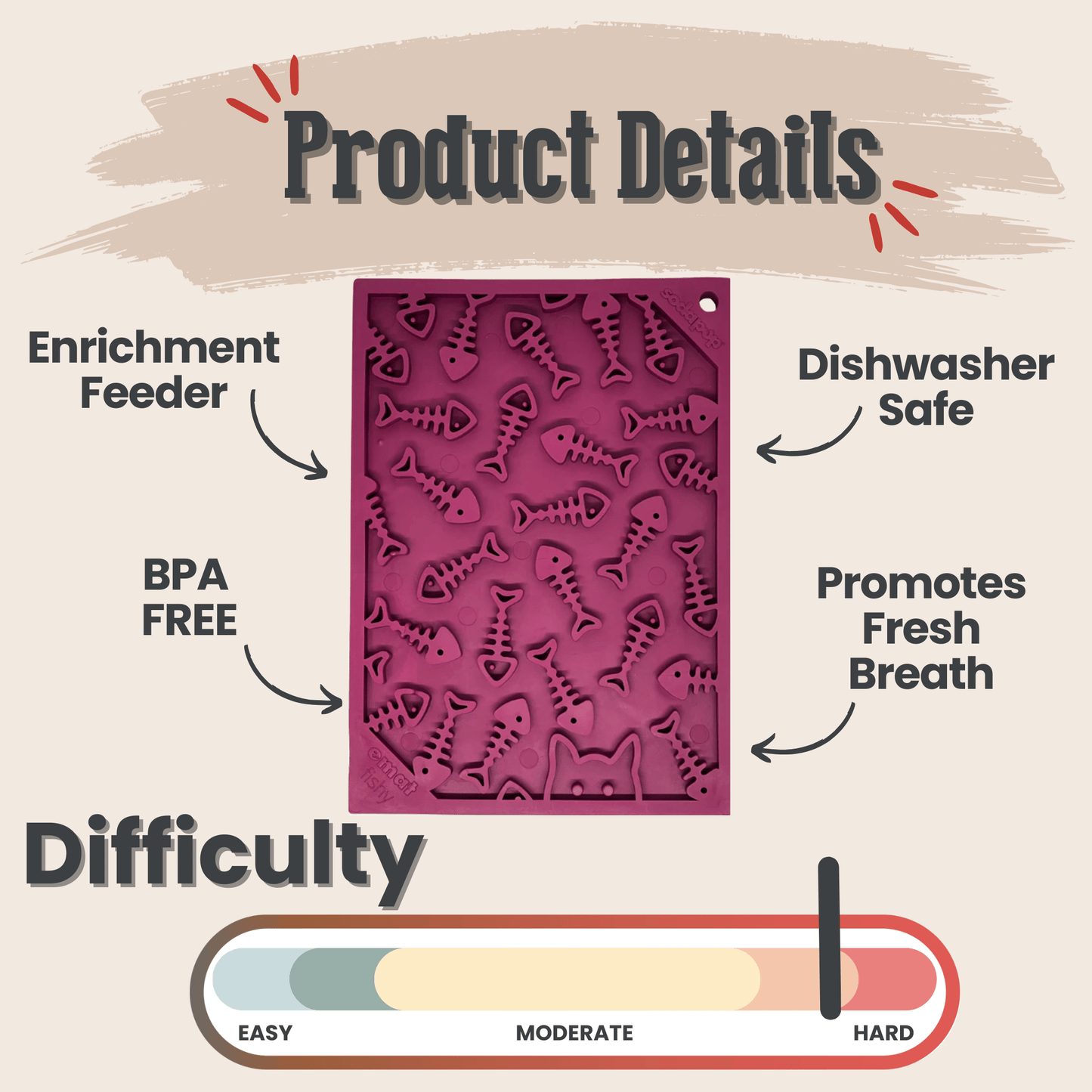 SodaPup Lick Mats for Cats & Small Dogs – Calming Enrichment | BPA-Free | Made in USA | 4 Styles