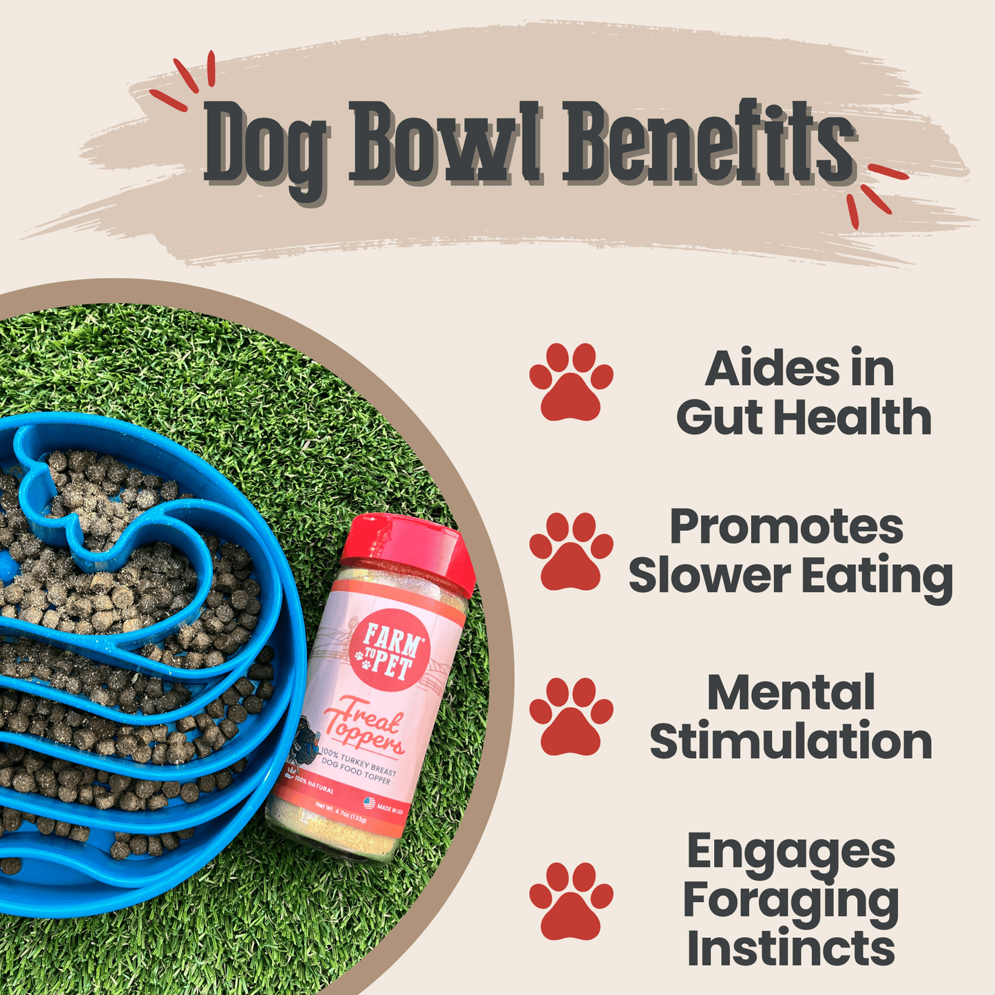 SodaPup Slow Feeder Dog Bowls – Reduces Bloat & Choking | Dishwasher Safe | Made in USA | 4 Styles