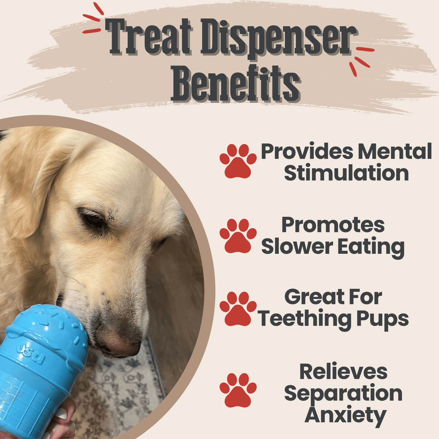 SodaPup Dog Treat Dispensers – Enrichment Feeder | Dishwasher Safe | Made in USA | 6 Styles
