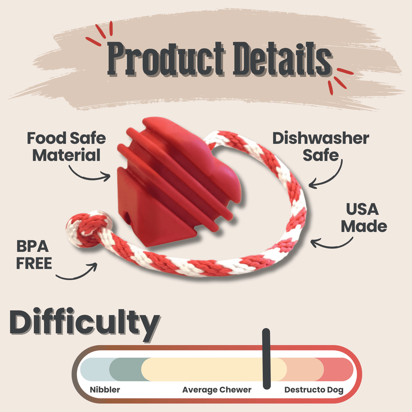 SodaPup Dog Tug & Chew Toys – Durable, Non-Toxic | Made in USA | 3 Styles