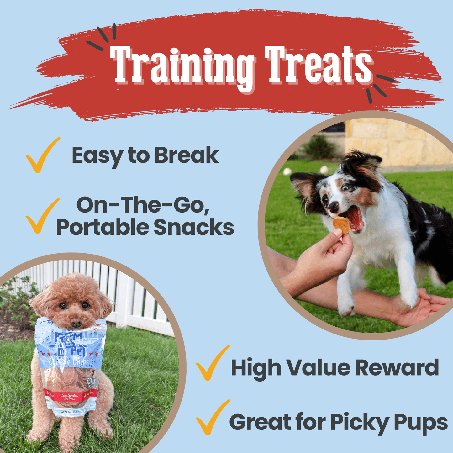 Chicago Chicken Chips for Dogs – Special Edition | Single-Ingredient, 80% Protein | Made in USA