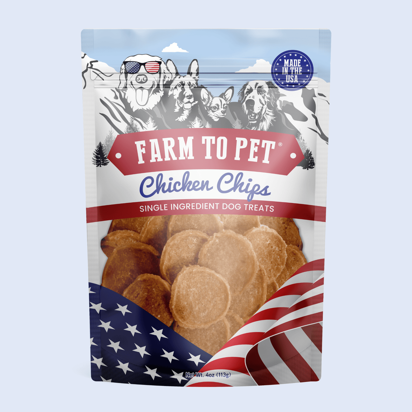 Americana Chicken Chips for Dogs – Single-Ingredient, Human-Grade | Made in USA