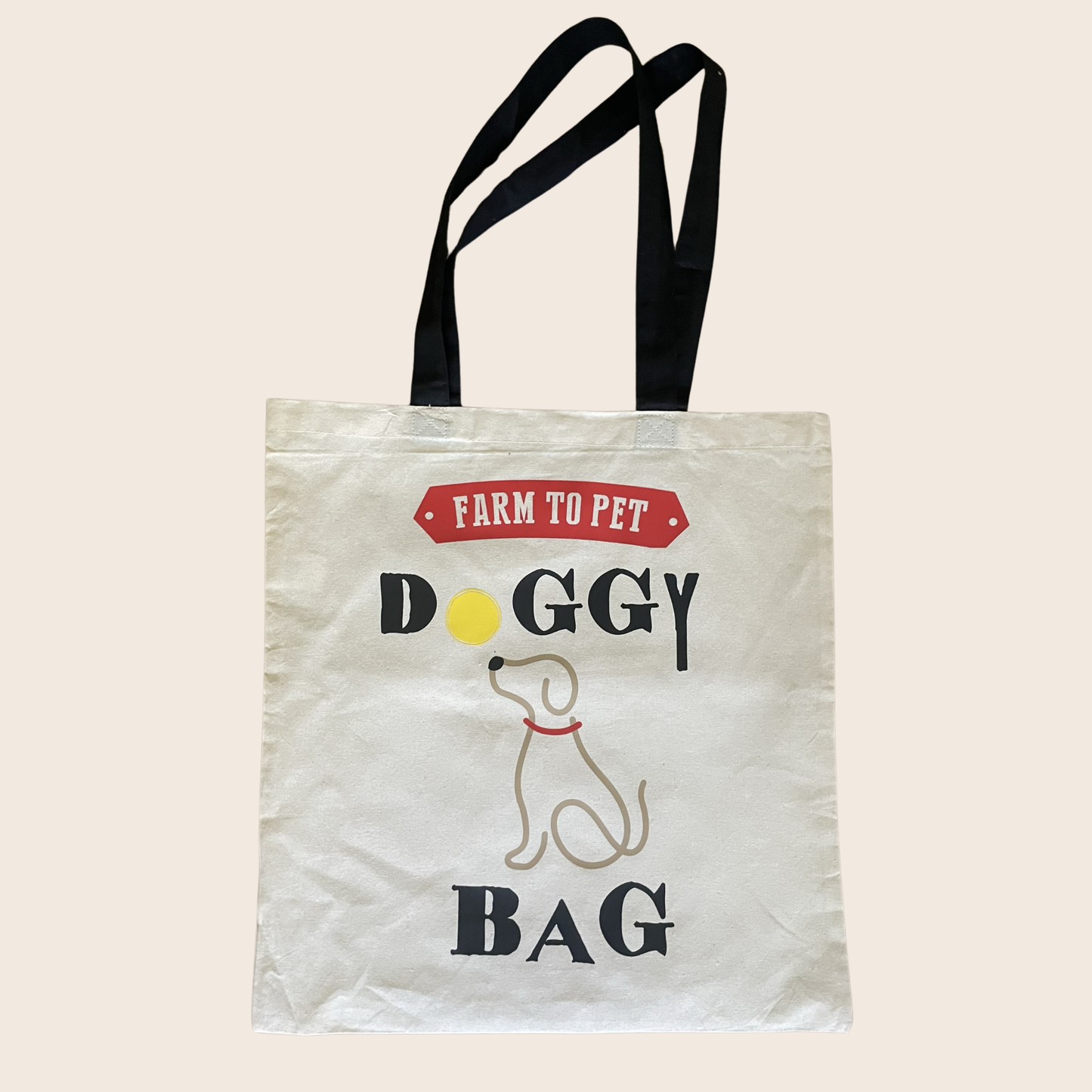 Farm to Pet "Doggie Bag" Tote – Cotton Canvas | Machine Washable | Gift for Dog Lovers