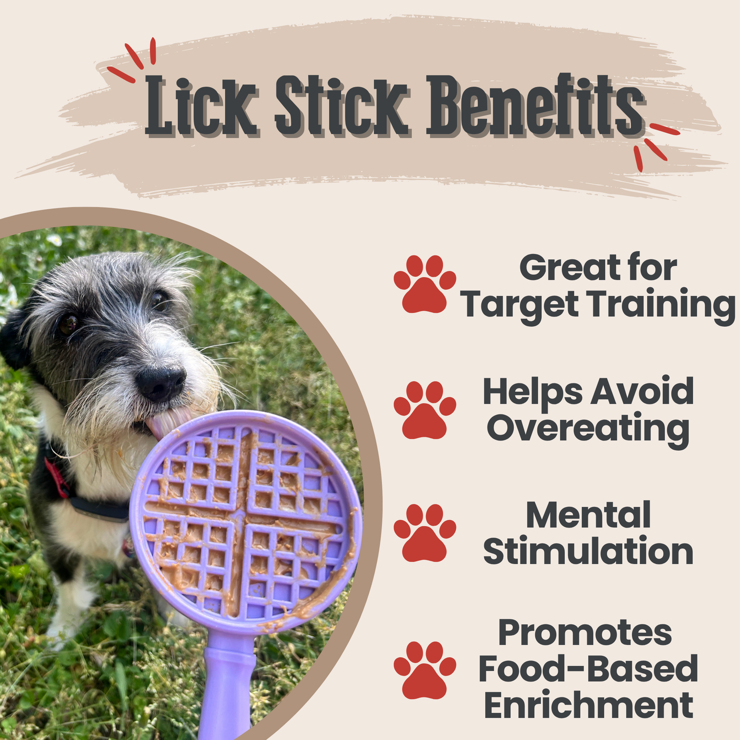 SodaPup Lick Sticks – Hand-Held Dog Enrichment & Training Toy | Dishwasher Safe | 4 Styles