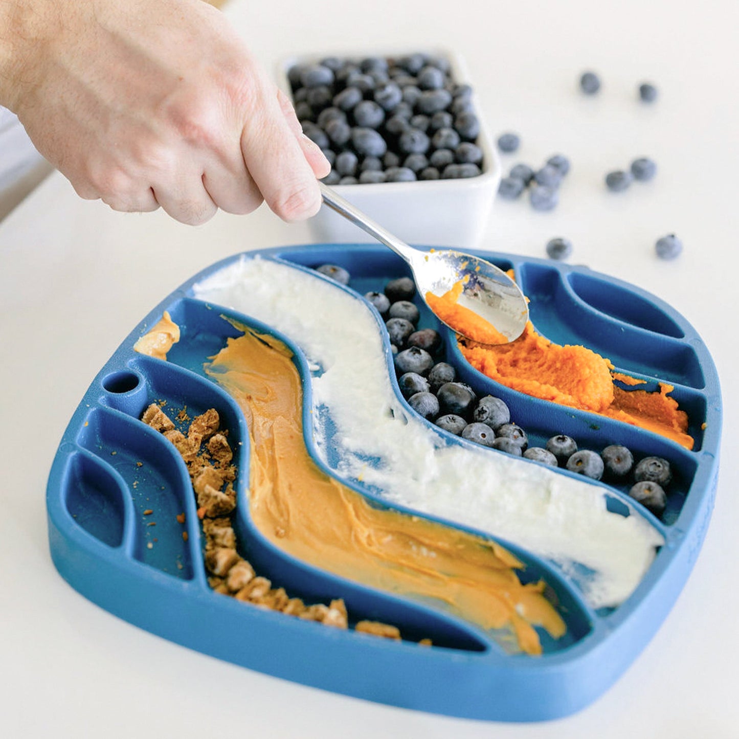 West Paw Waves Feast Mat – 2-in-1 Slow Feeder & Lick Mat | Made from Recycled Ocean Plastic
