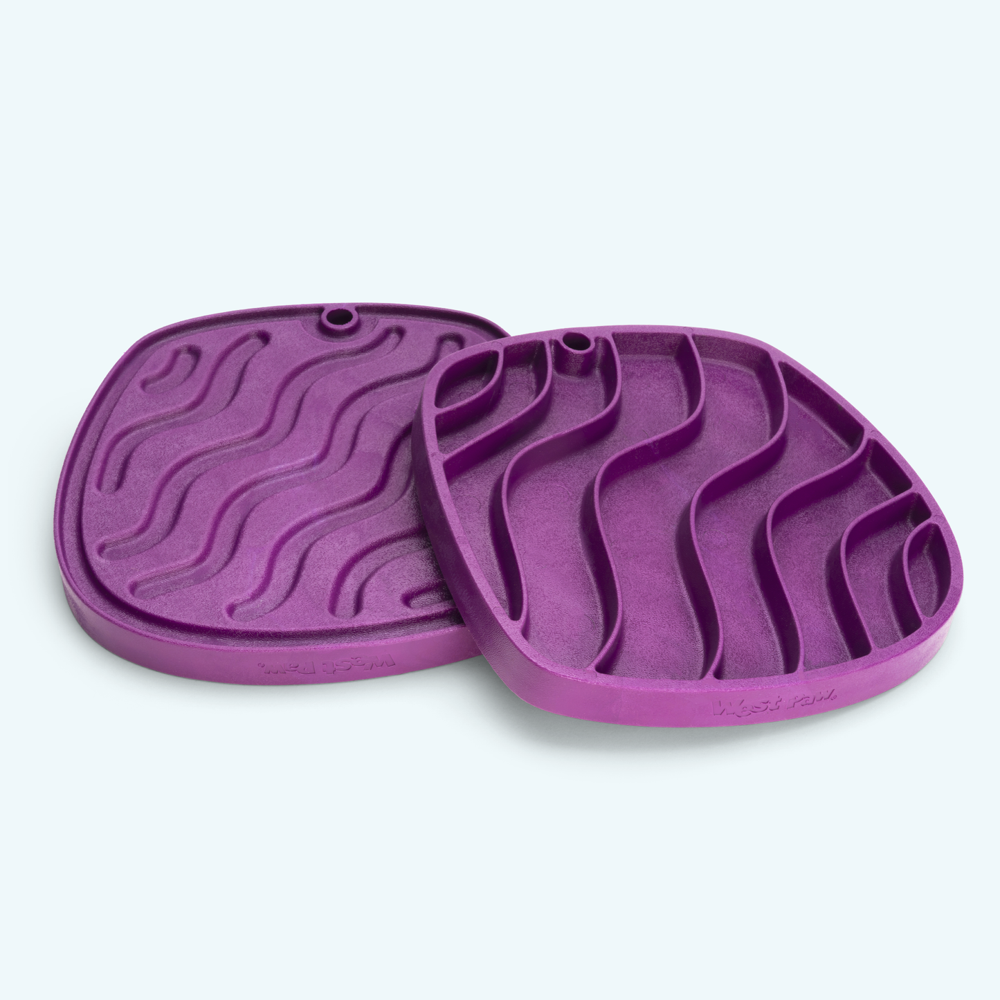 West Paw Waves Feast Mat – 2-in-1 Slow Feeder & Lick Mat | Made from Recycled Ocean Plastic