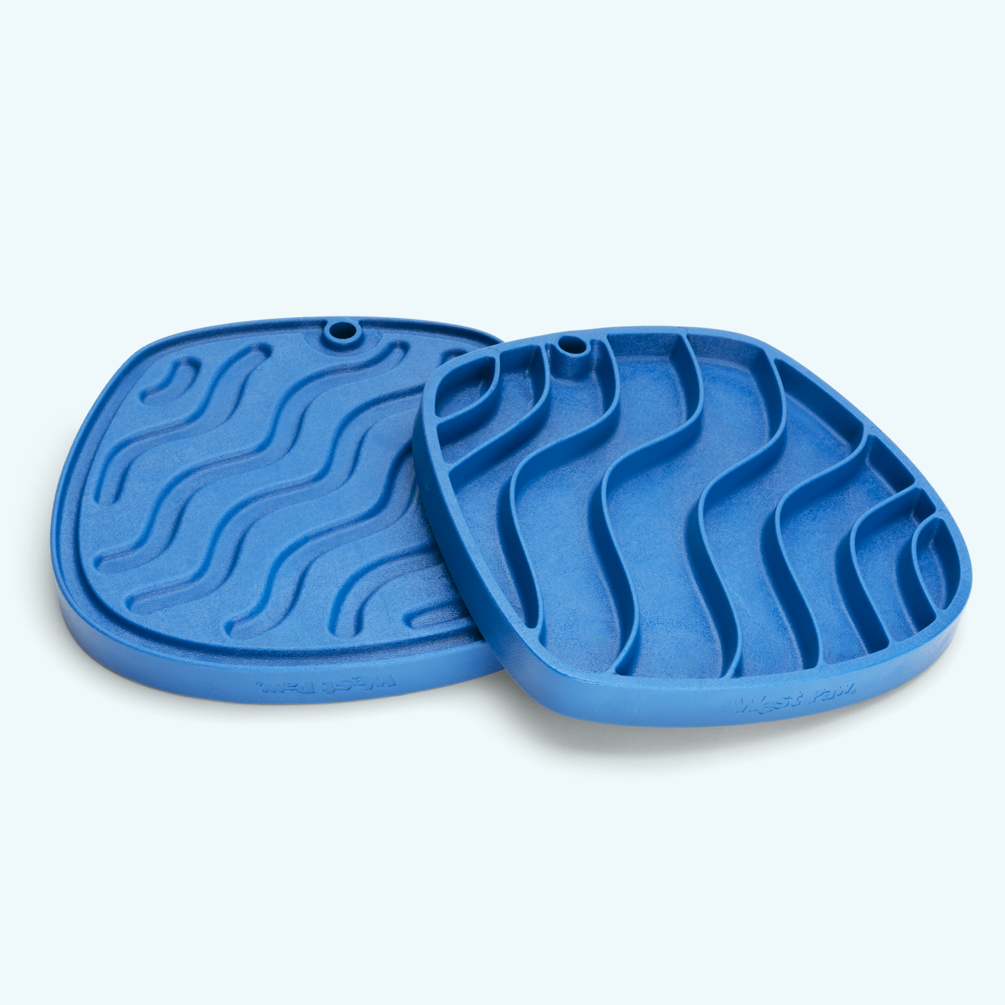 West Paw Waves Feast Mat – 2-in-1 Slow Feeder & Lick Mat | Made from Recycled Ocean Plastic