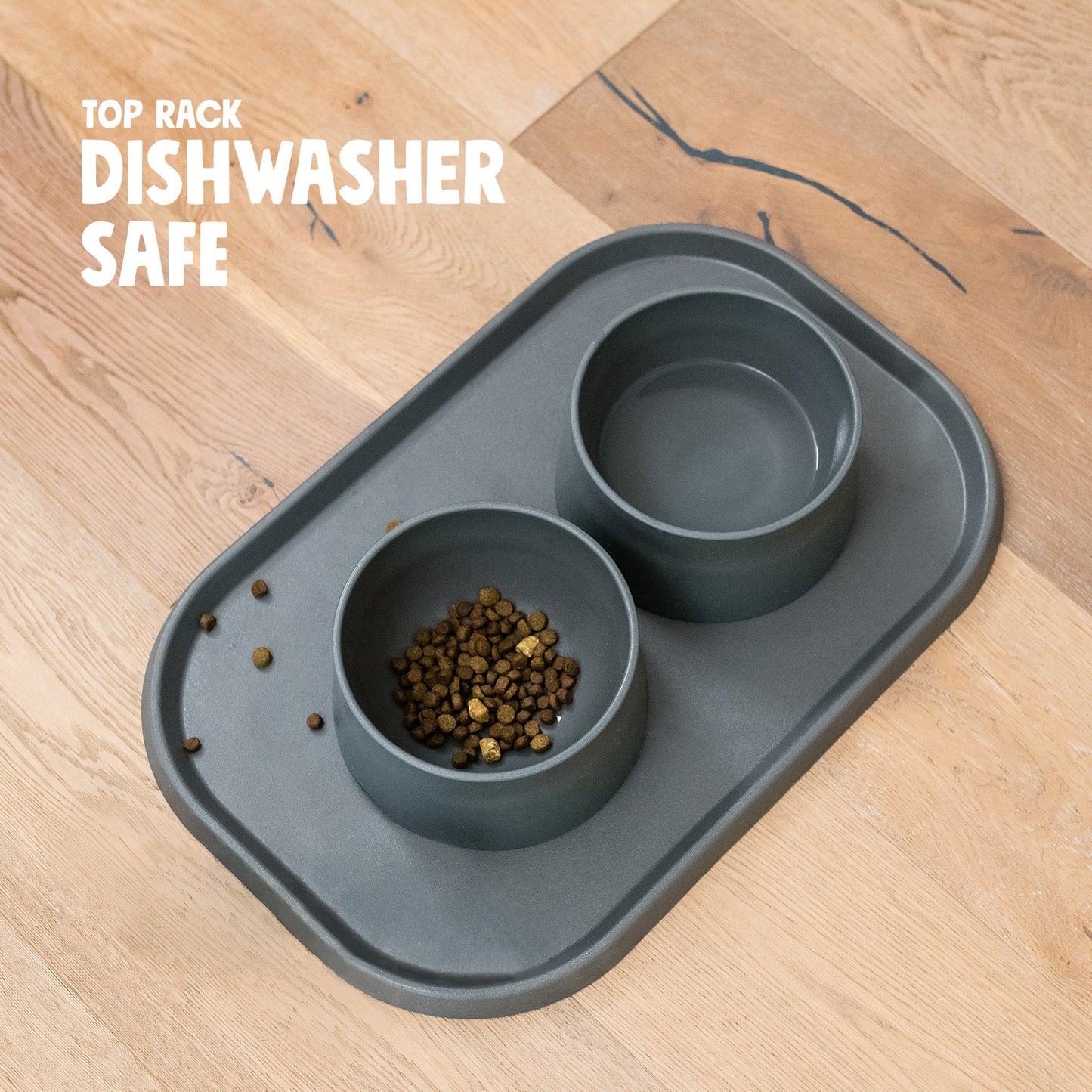 West Paw Non-Slip Dog Feeding Mat – Dishwasher Safe, Eco-Friendly | Raised Edges | 4 Colors
