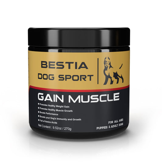 BESTIA Dog Sport Gain Muscle Dog Supplement – Muscle Growth & Weight Gain Chews