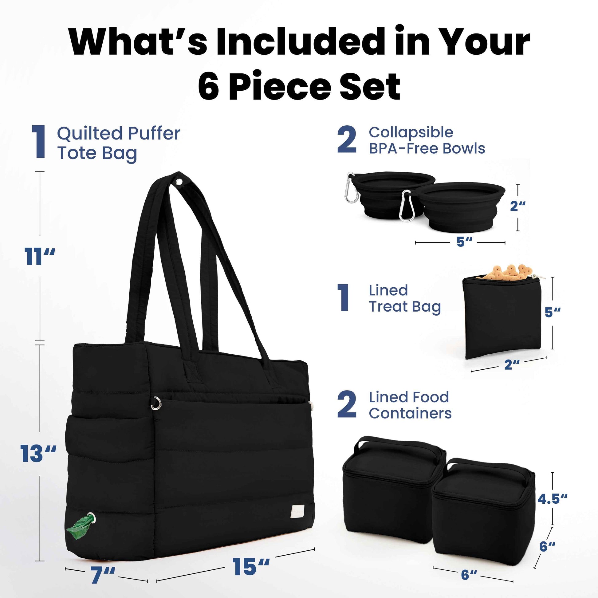 Puffer Dog Travel Bag for Dog Moms