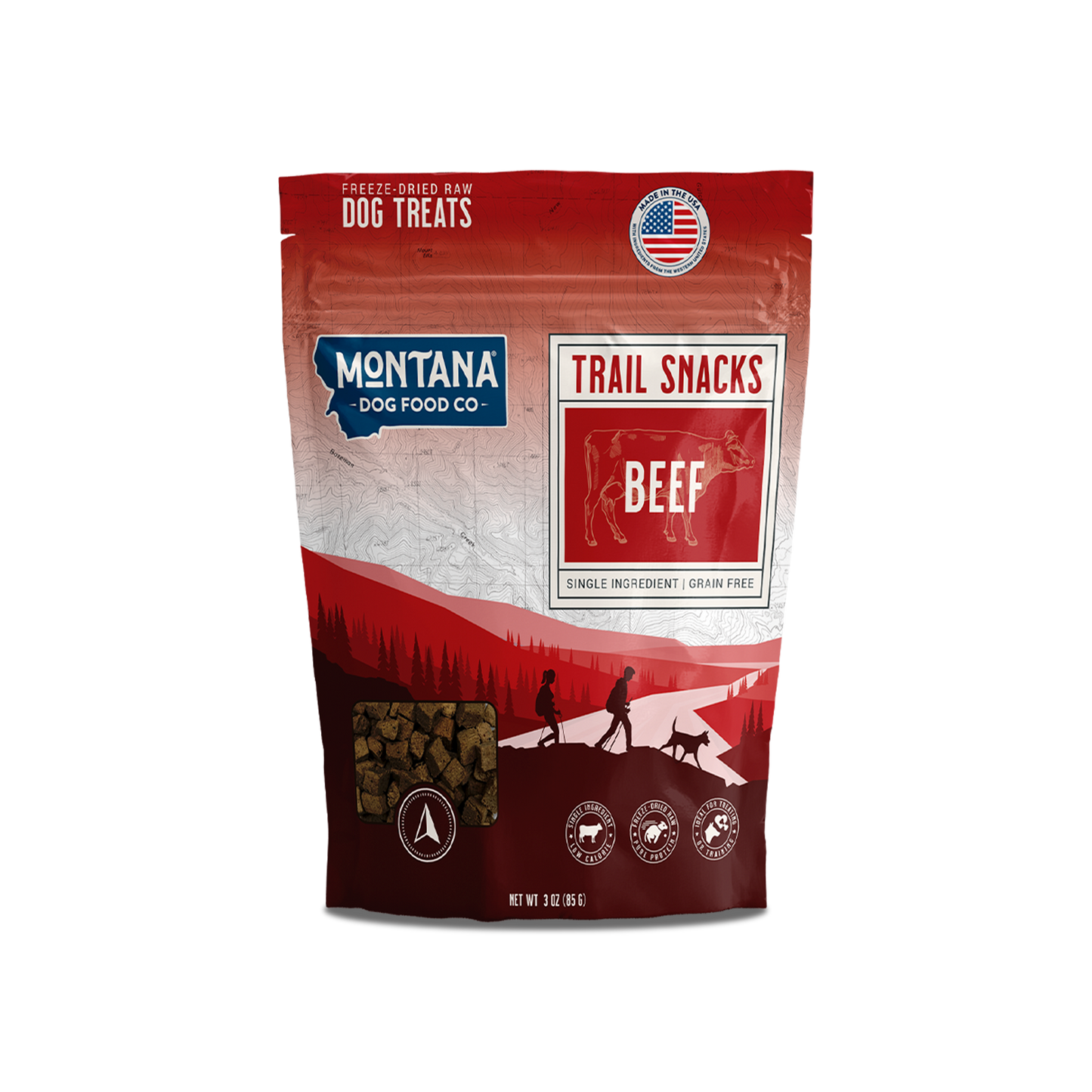 Freeze-Dried Beef Heart Dog Treats – Raw, Single Ingredient, 3oz