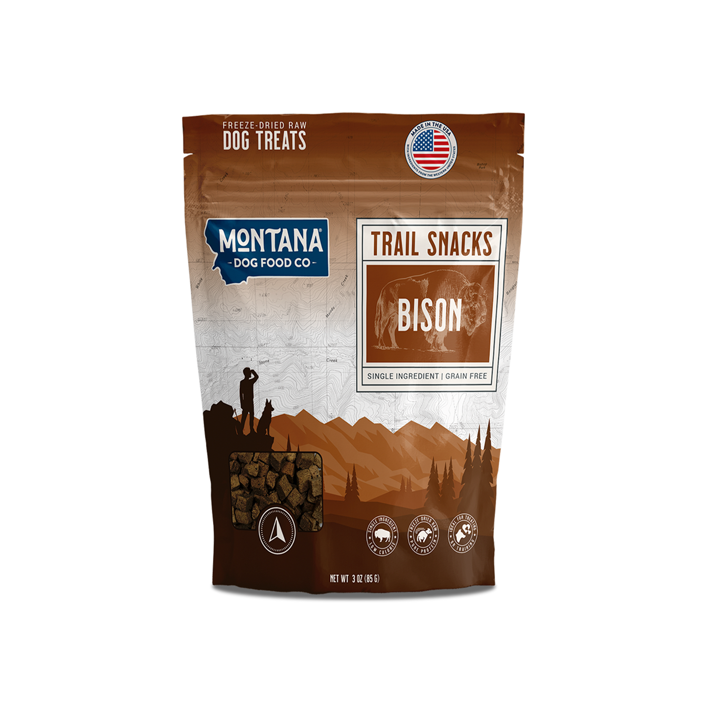 Freeze-Dried Bison Liver Dog Treats – Raw, Single Ingredient, 3oz