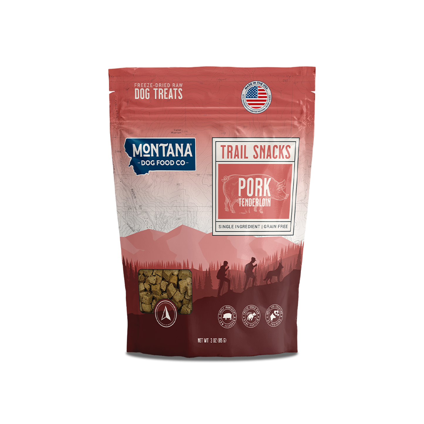Freeze-Dried Pork Tenderloin Dog Treats – Raw, Single Ingredient, 3oz