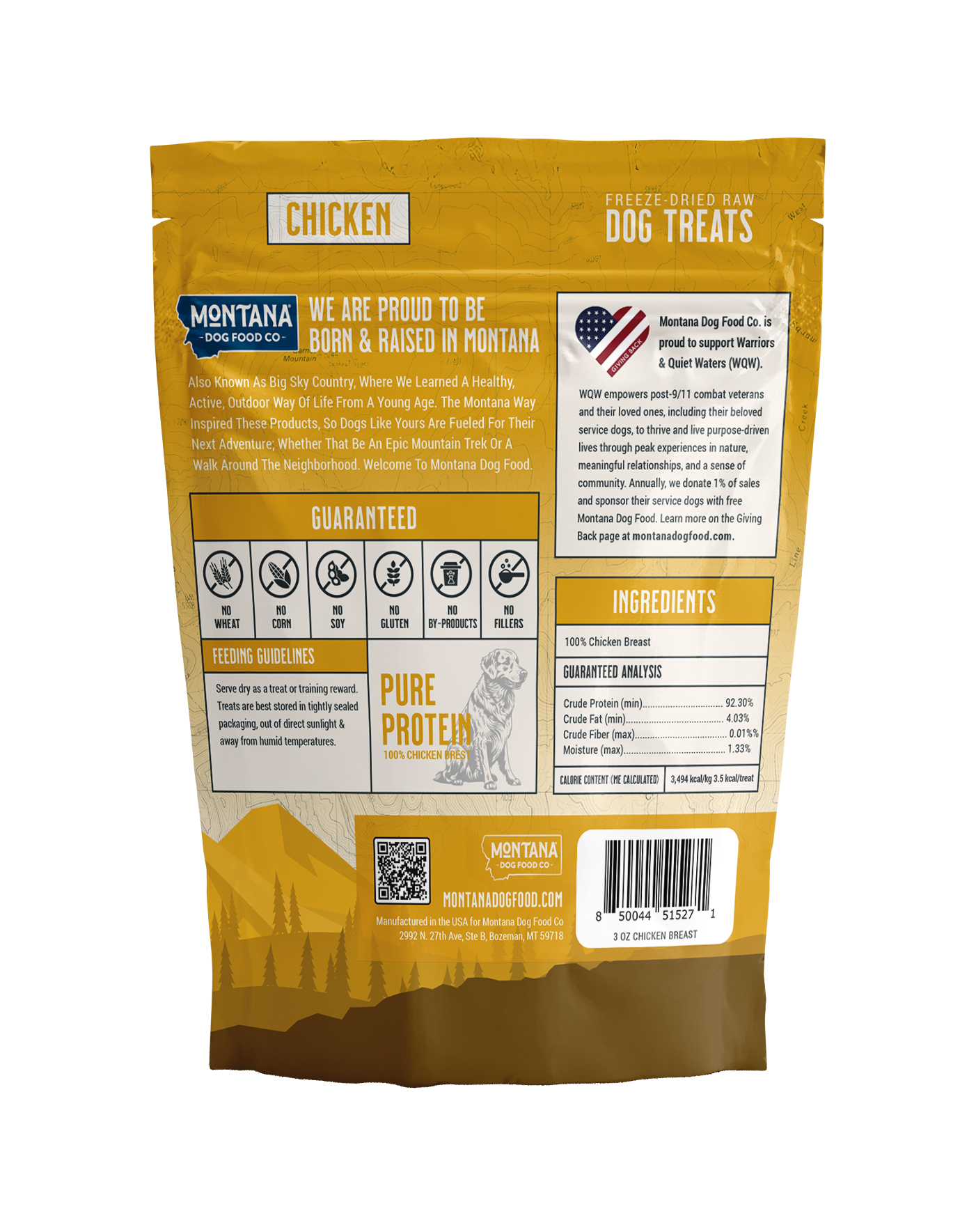 Freeze-Dried Chicken Breast Dog Treats – Raw, Single Ingredient, 3oz