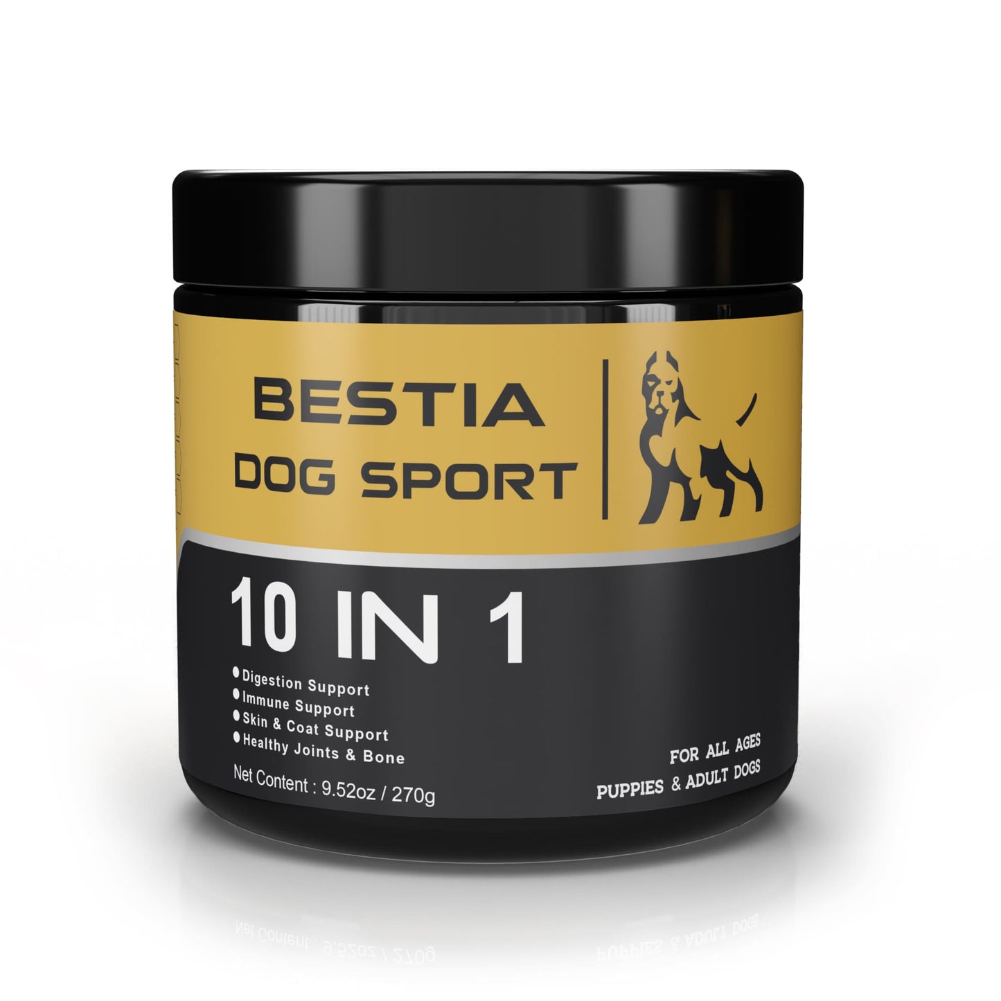 BESTIA Dog Sport 10-in-1 Dog Supplement – Daily Multivitamin & Full-Body Health Chews