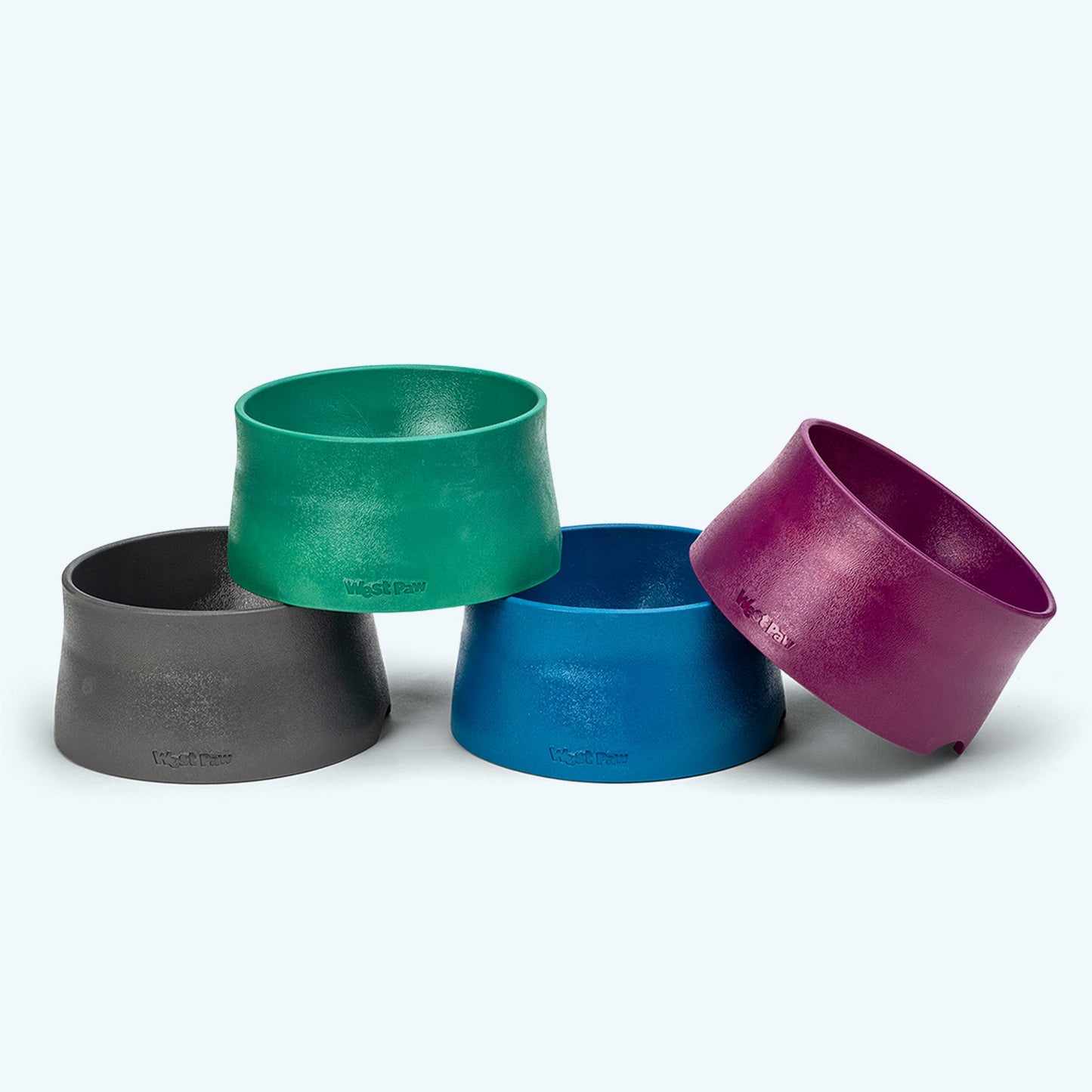 West Paw Non-Slip Dog Bowl – Quiet, Less-Mess Feeding | Seaflex® Recycled Ocean Plastic | 4 Colors