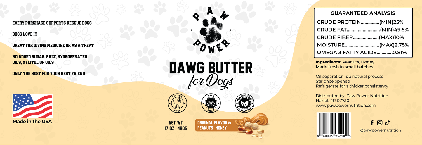 Dawg Butter Original – Natural Peanut Butter for Dogs