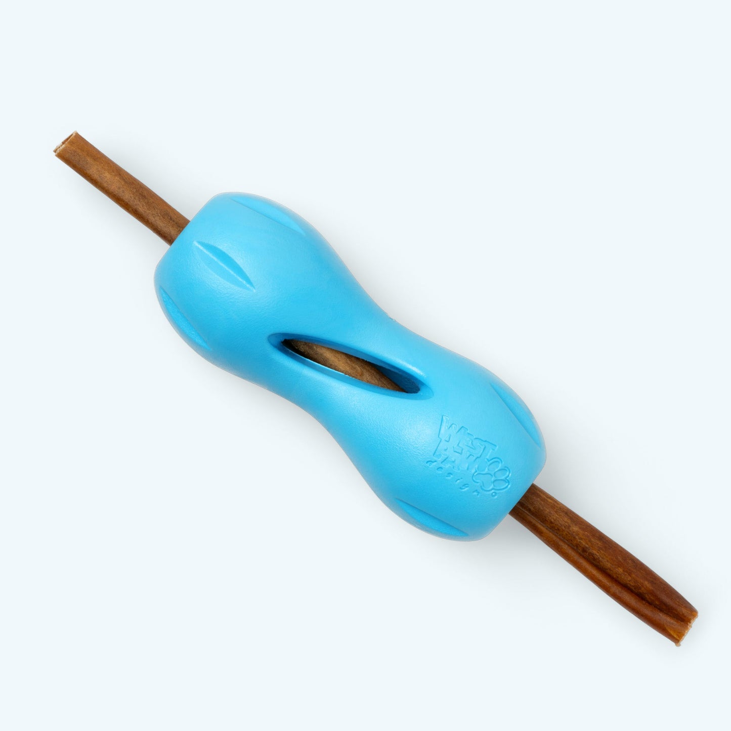 West Paw Qwizl Treat Toy – Makes Bully Sticks Last Longer | Tough Chewer | S & L