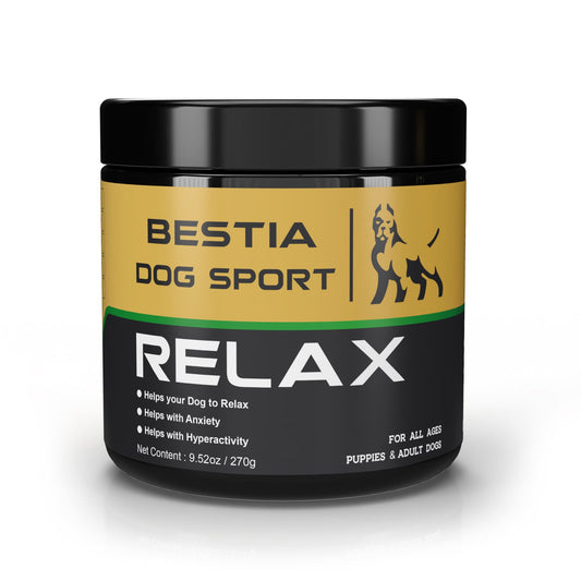 BESTIA Dog Sport Relax Dog Supplement – Calming & Anxiety Relief Chews for Dogs