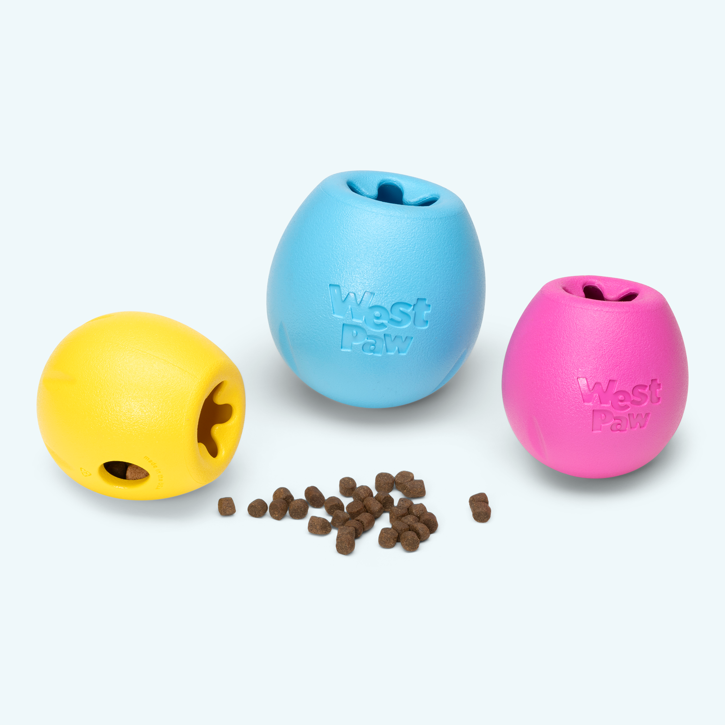 West Paw Rumbl Dog Puzzle Toy – Treat-Dispensing Wobble Toy | Zogoflex Echo® | S & L