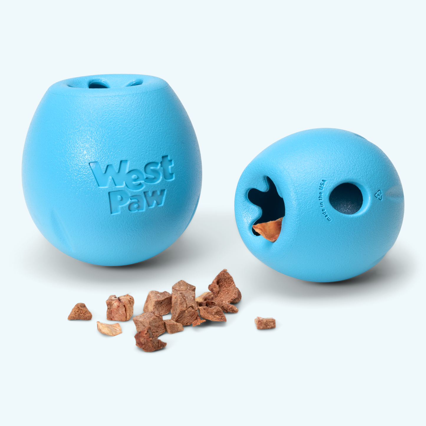 West Paw Rumbl Dog Puzzle Toy – Treat-Dispensing Wobble Toy | Zogoflex Echo® | S & L