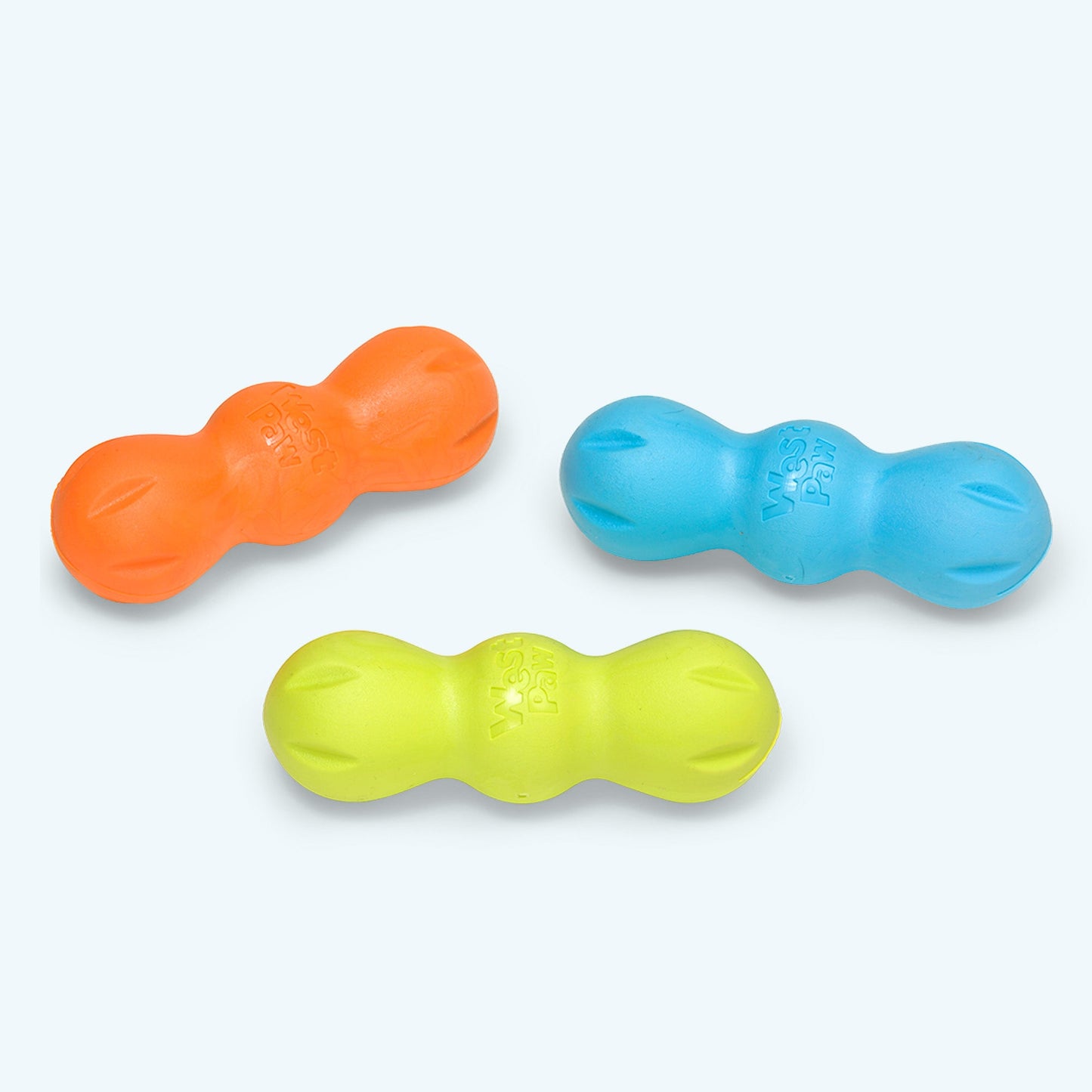 West Paw Rumpus Dog Toy – Ultra-Durable, 3-Lobe Chew Toy | Floatable | S & M