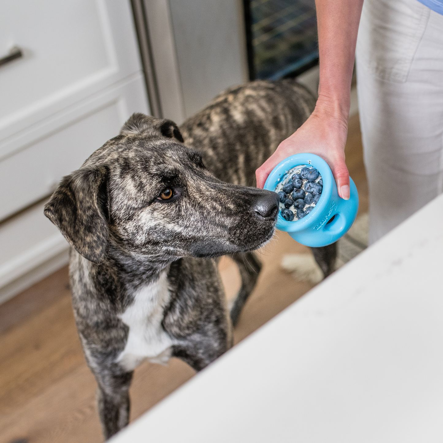 West Paw Toppl Treat Puzzle Toy – Slow Feeder, Freezable, Dishwasher Safe | 3 Sizes