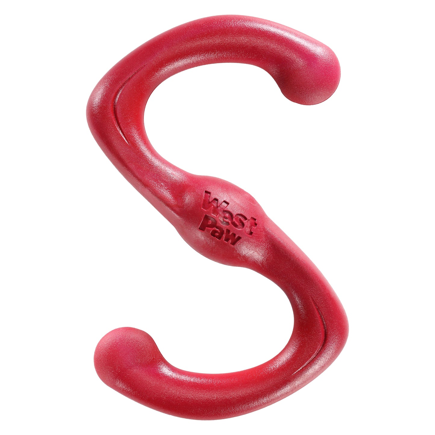 West Paw Bumi Dog Tug Toy – Ruby | Stretches to 2x Its Length | S-Shape Fetch & Tug | S & L