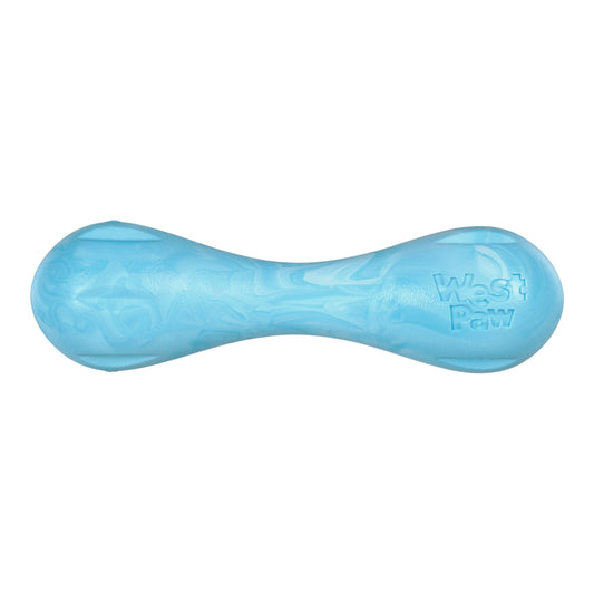 West Paw Hurley Dog Chew Toy – Aqua Swirl | Nearly Indestructible Fetch Bone