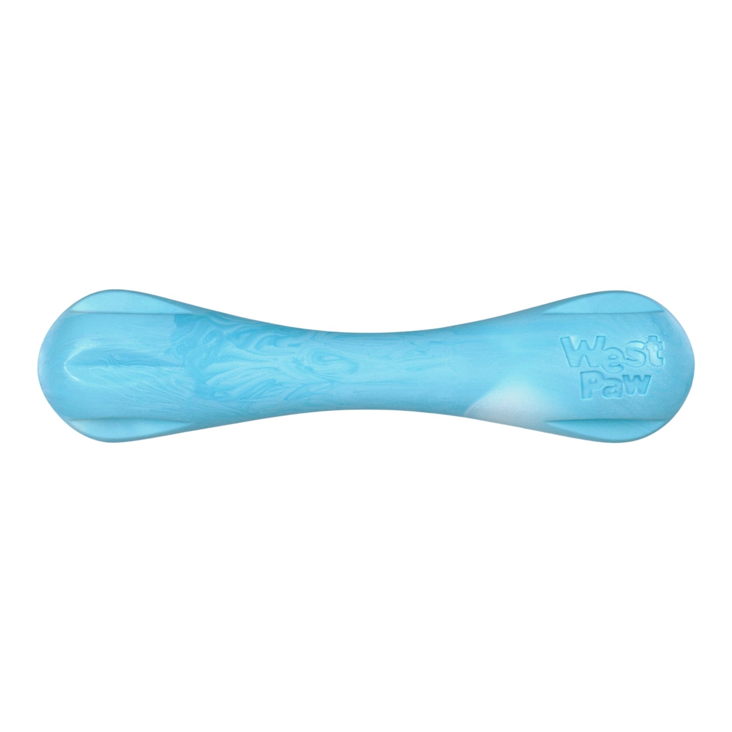 West Paw Hurley Dog Chew Toy – Aqua Swirl | Nearly Indestructible Fetch Bone
