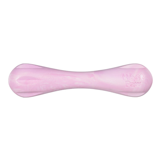 West Paw Hurley Dog Chew Toy – Bubblegum Swirl | Nearly Indestructible Fetch Bone