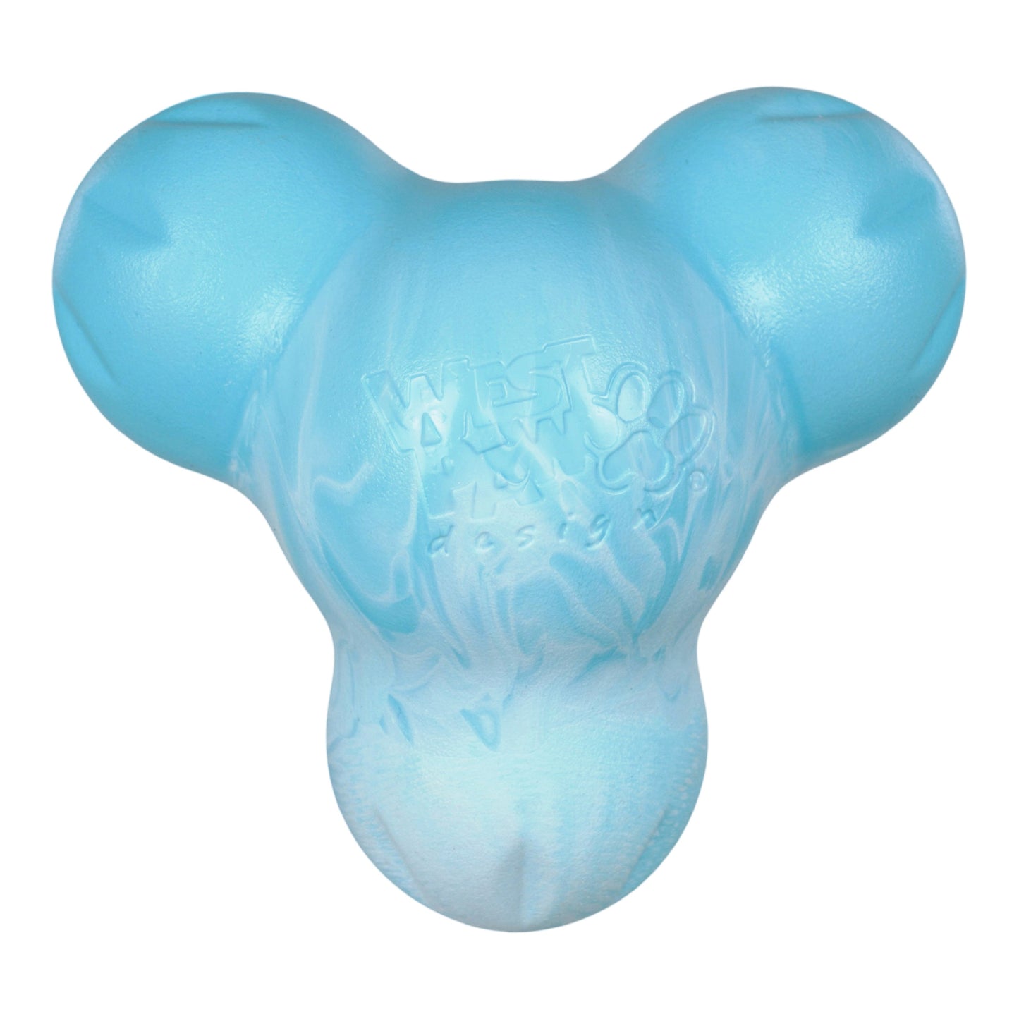 West Paw Tux Dog Treat Toy – Aqua Swirl | Toughest Treat Toy for Power Chewers