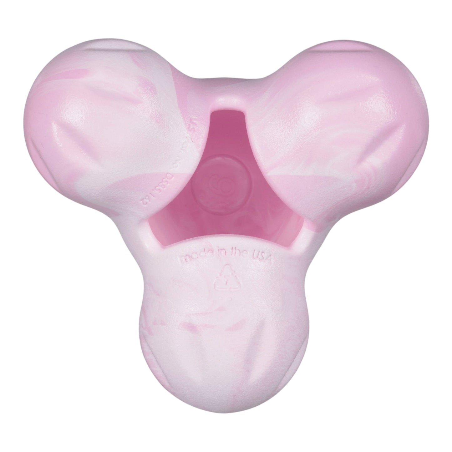 West Paw Tux Dog Treat Toy – Bubblegum Swirl | Toughest Treat Toy for Power Chewers