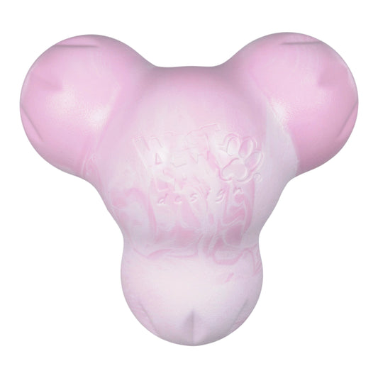 West Paw Tux Dog Treat Toy – Bubblegum Swirl | Toughest Treat Toy for Power Chewers