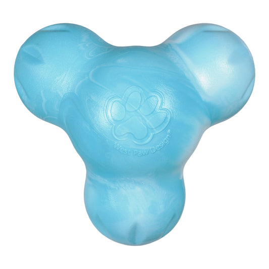 West Paw Tux Dog Treat Toy – Aqua Swirl | Toughest Treat Toy for Power Chewers