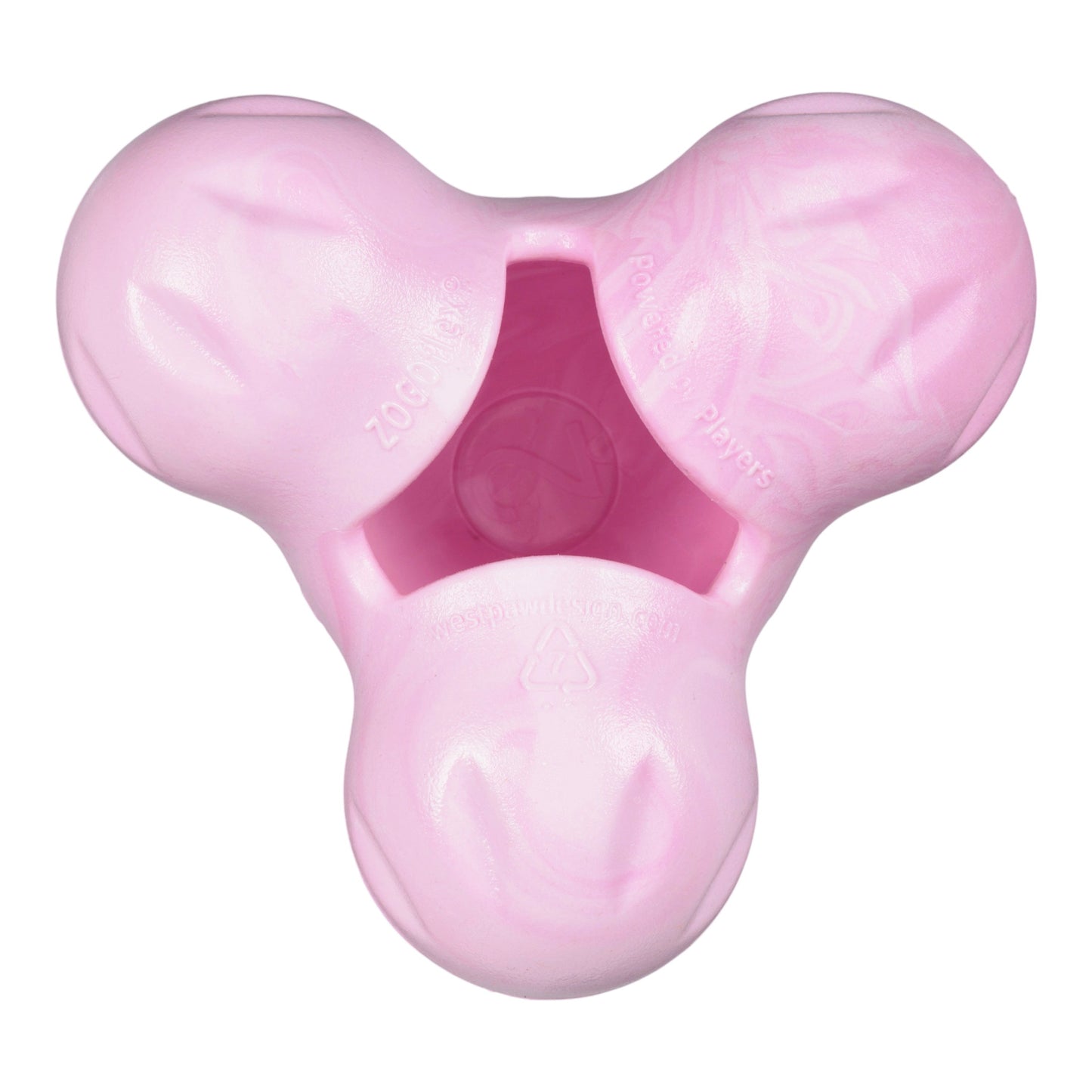 West Paw Tux Dog Treat Toy – Bubblegum Swirl | Toughest Treat Toy for Power Chewers