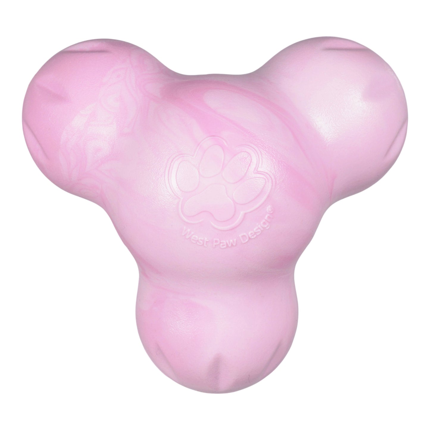 West Paw Tux Dog Treat Toy – Bubblegum Swirl | Toughest Treat Toy for Power Chewers
