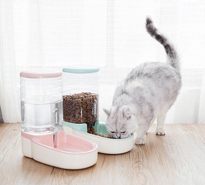 Automatic Pet Feeder And Drinking Fountain Combo - Parker & Pets