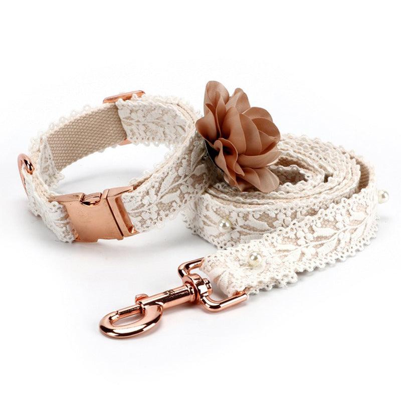 Floral Dog Harness & Leash Set – Adjustable, Soft Polyester, Sizes S–L