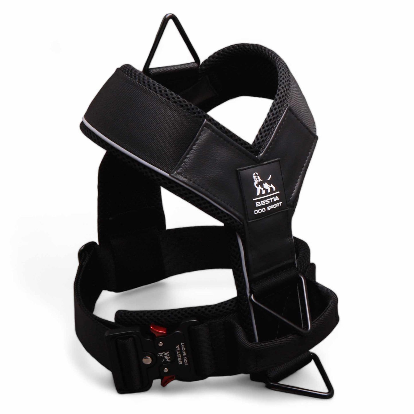 BESTIA Dog Sport Grip Pro Heavy Duty Harness – Triple D-Ring Dog Training Harness
