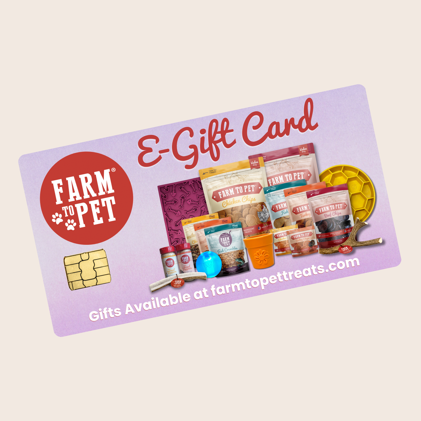 Farm to Pet E-Gift Card – $25, $50 or $100 | Instant Digital Delivery | Perfect Pet Gift