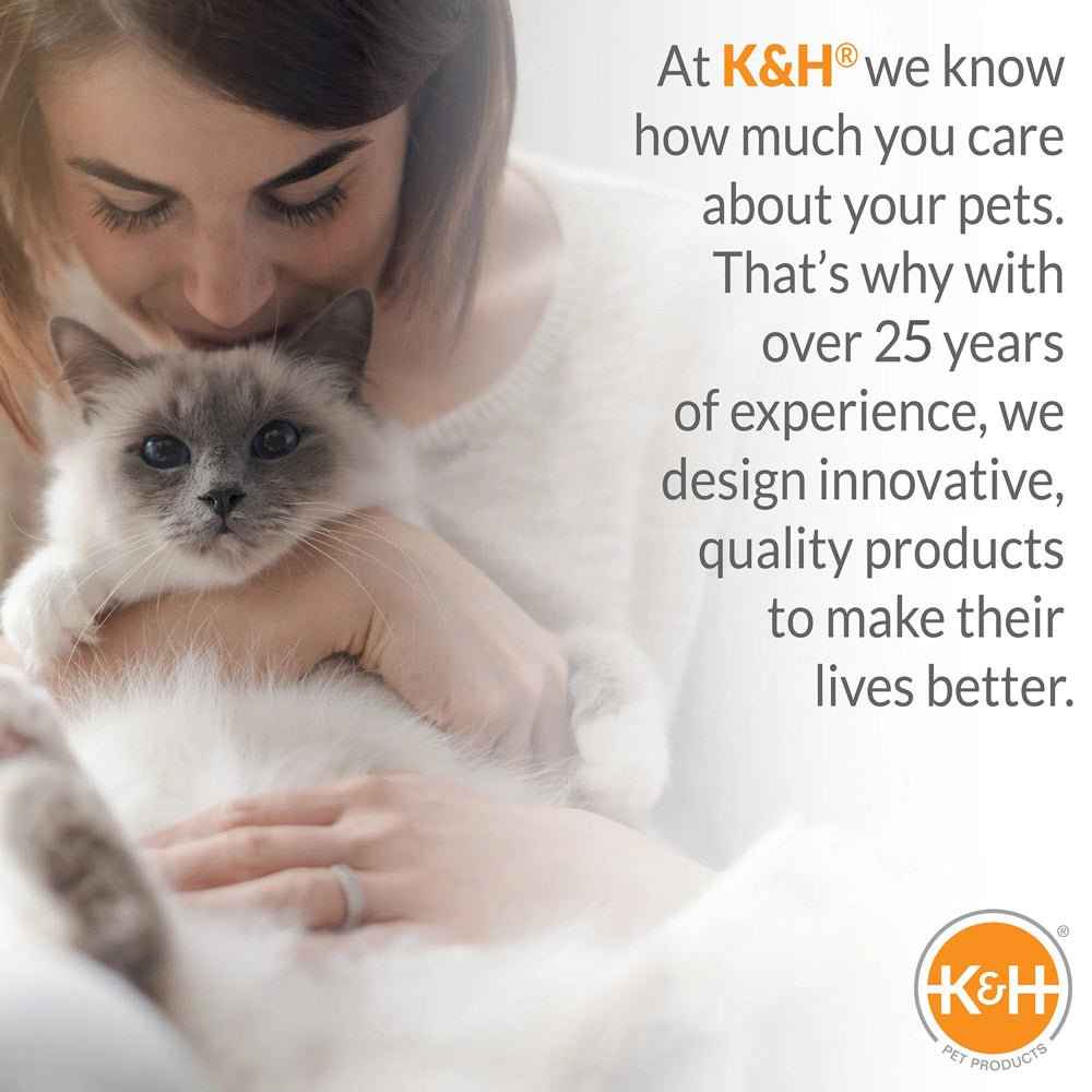 K&H Pet Products Thermo-Pet Cave Heated Cat Bed – Plush Cat Cave & Tunnel for Cats and Small Dogs