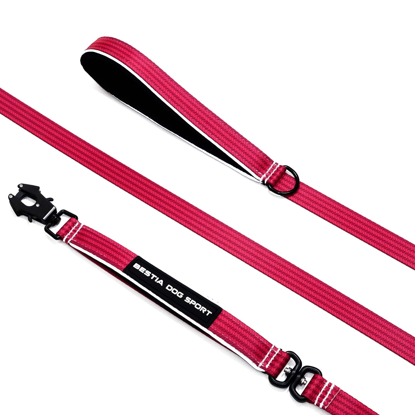 BESTIA Dog Sport Grip Pro Leash – Pink Print Heavy-Duty Dog Leash