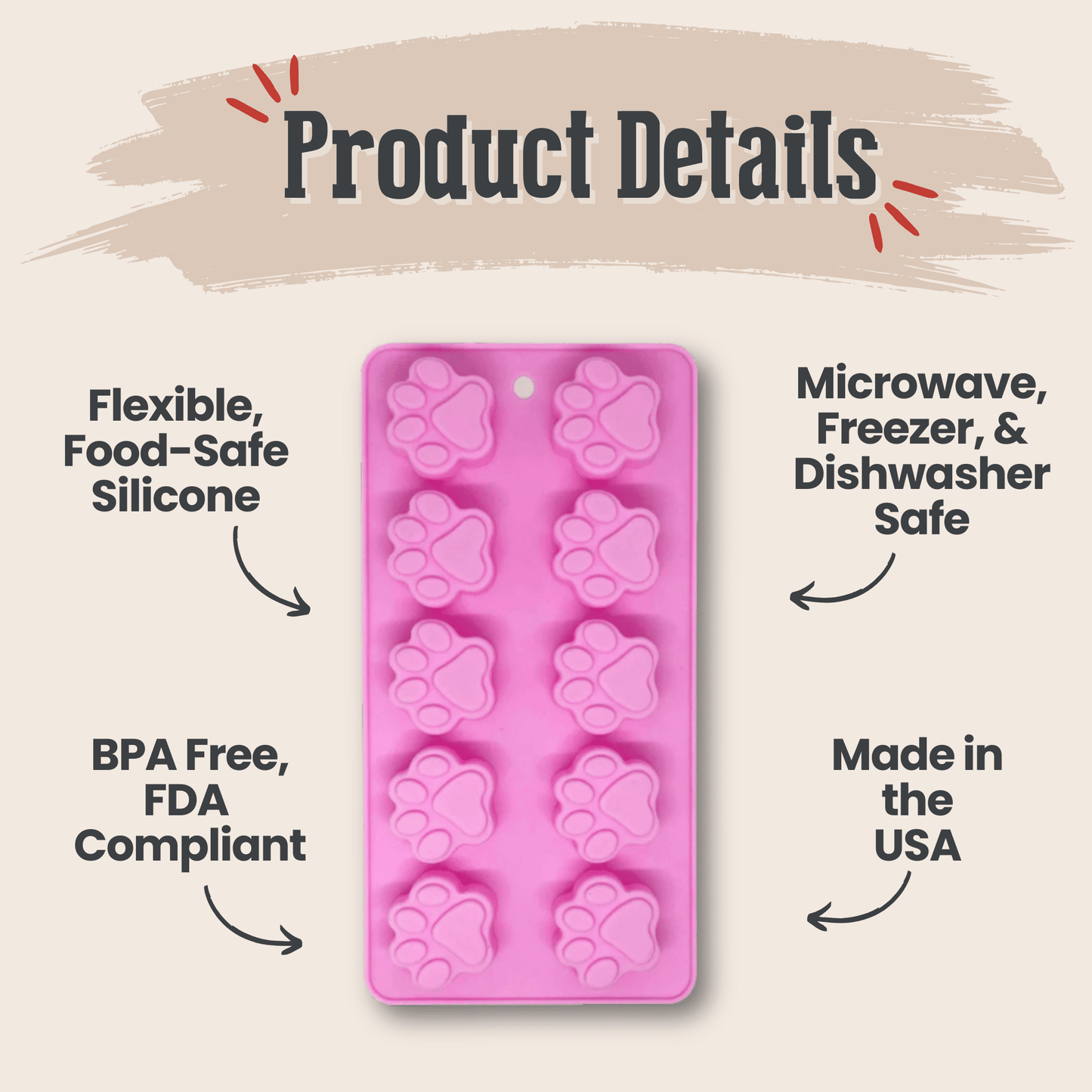 SodaPup Silicone Dog Treat Molds – DIY Jelly, Frozen & Lickable Treats | 4 Styles