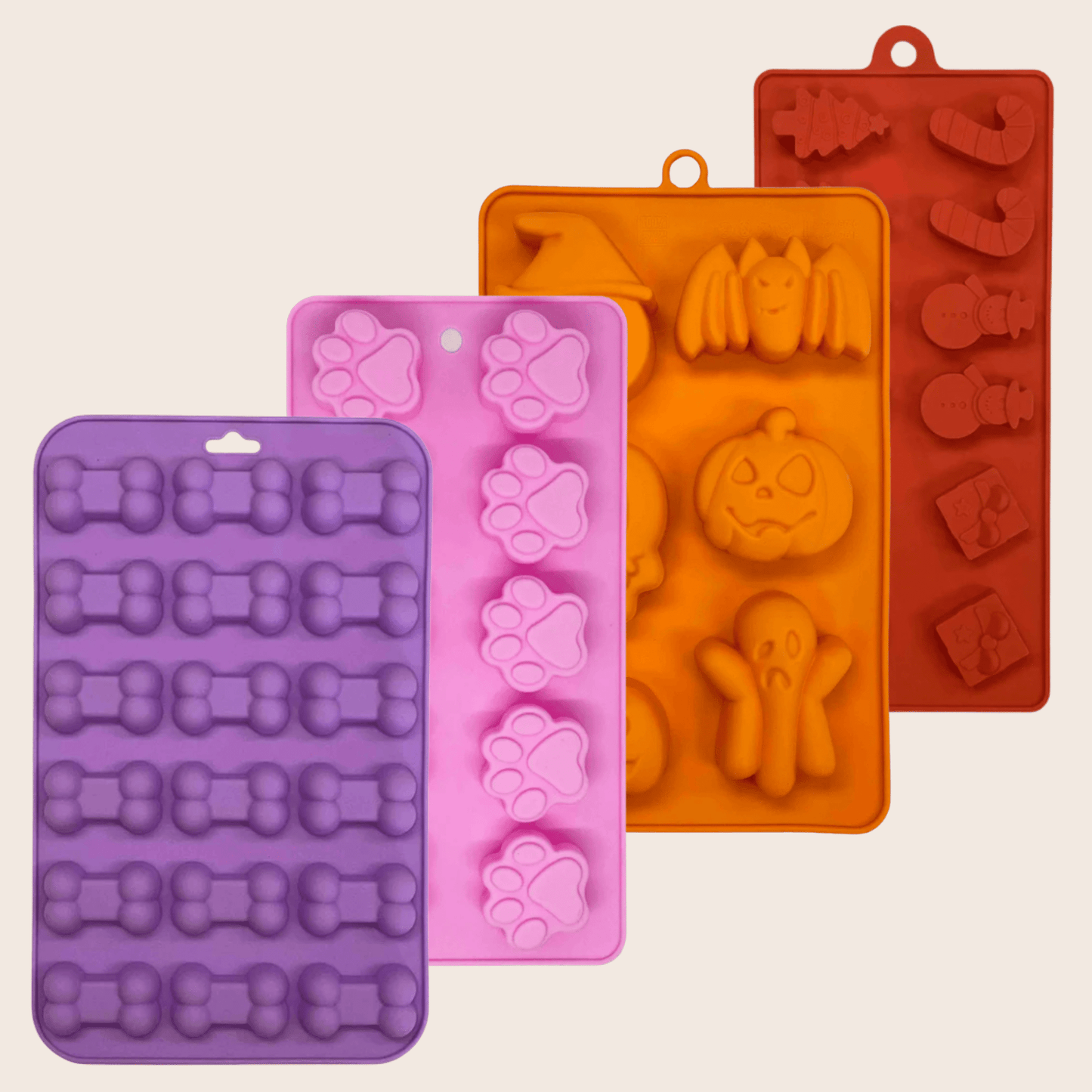 SodaPup Silicone Dog Treat Molds – DIY Jelly, Frozen & Lickable Treats | 4 Styles