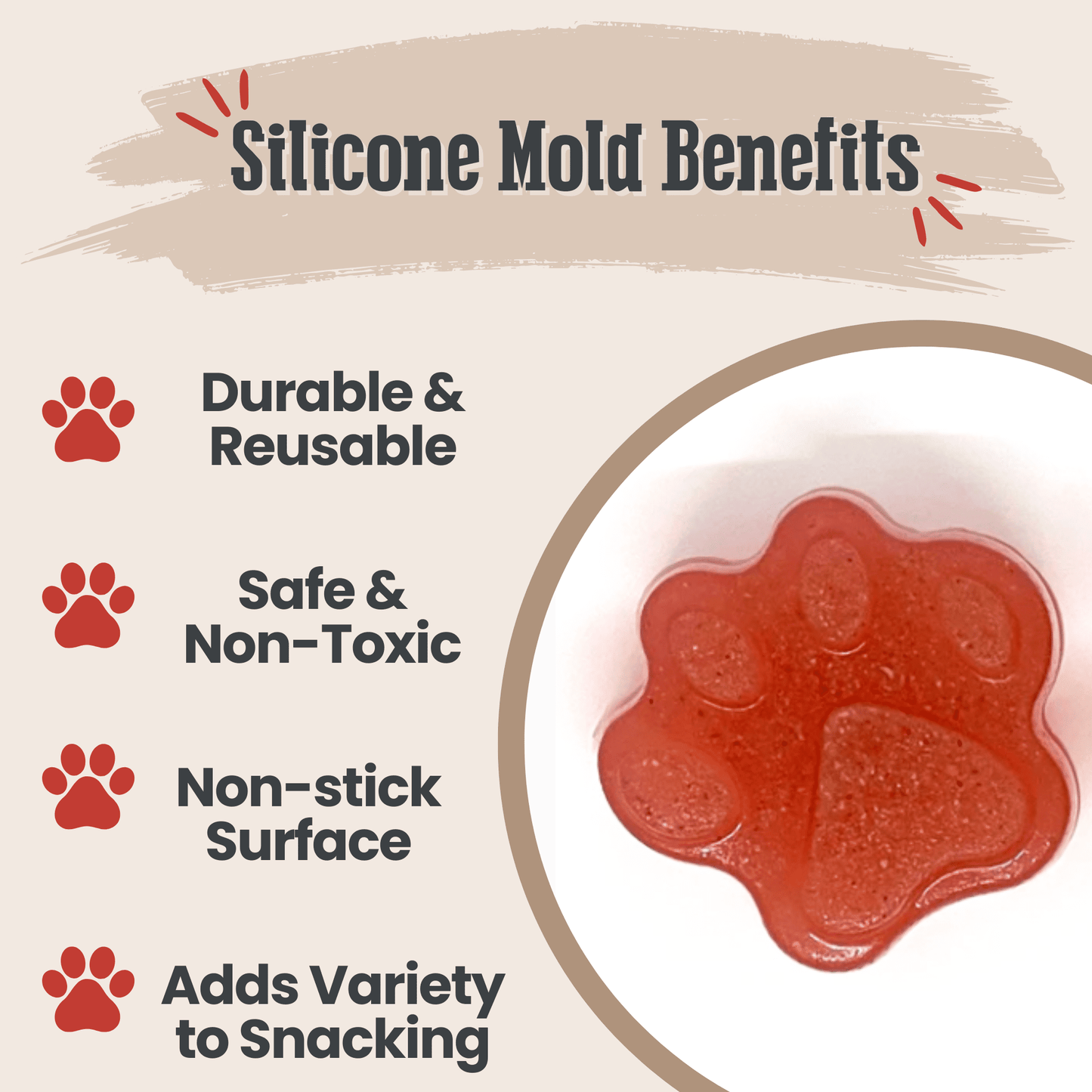 SodaPup Silicone Dog Treat Molds – DIY Jelly, Frozen & Lickable Treats | 4 Styles
